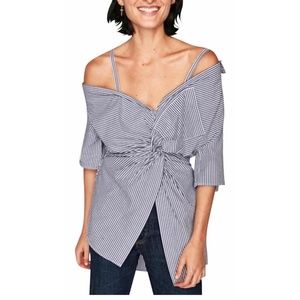 ZARA Striped Knotted Shirt